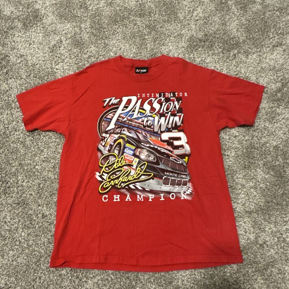Vintage Dale Earnhardt Shirt Mens XL Red NASCAR Racing Chase Intimidator 90s